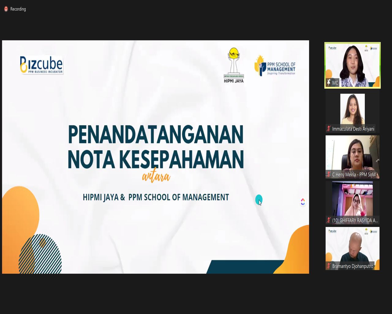 Penandatanganan Nota Kesepahaman PPM School of Management dengan HIPMI Jaya